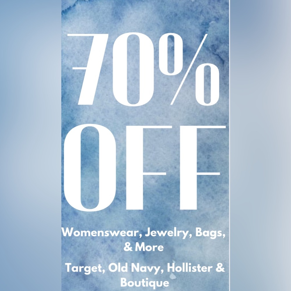 70% Off Sale on Womenswear, Jewelry, Bags